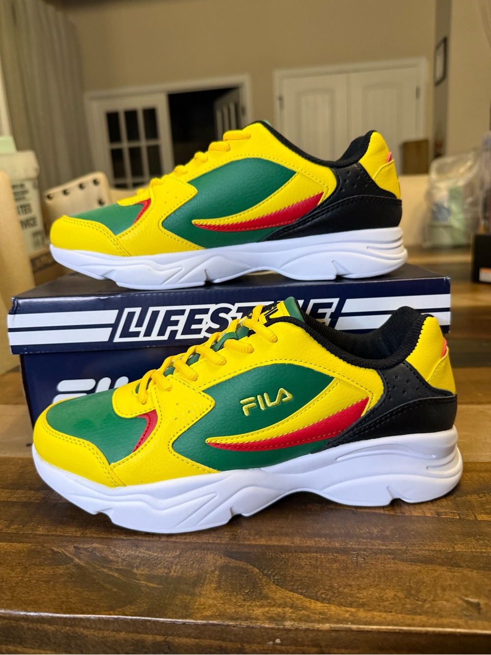 FILA Stirrr Men's Low Top Lace-Up Sneaker Yellow/Green/Red 1RM02051-731